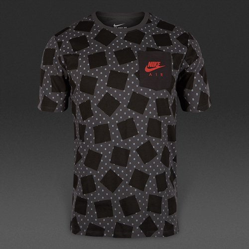 Nike Sportswear Airmax BW AOP Tee Anthracite / Dark Grey / University Red for Men